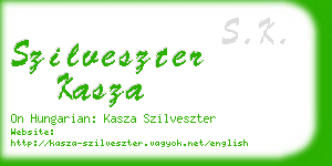 szilveszter kasza business card